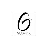 レターGモノグラムパーソナライズされたゴム印 ラバースタンプ (インプリント)