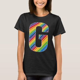 レターGレズビアンゲイプライドバイセクシュアルG Tシャツ