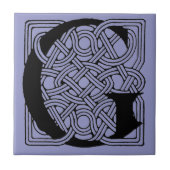 レターGヴィンテージケルト結び目模様モノグラム タイル (正面)