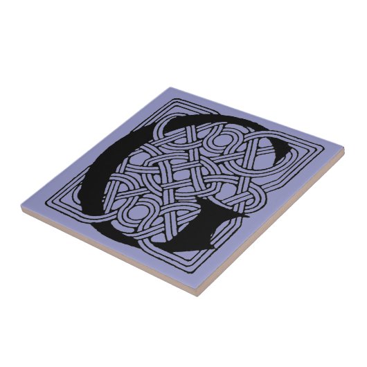 レターGヴィンテージケルト結び目模様モノグラム タイル (側面)