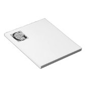 レターGヴィンテージケルト結び目模様モノグラム ノートパッド (アングル)