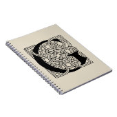 レターGヴィンテージケルト結び目模様モノグラム ノートブック (右側)