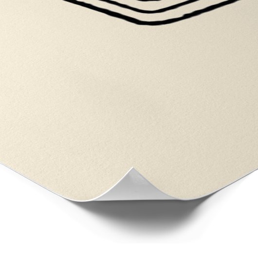 レターGヴィンテージケルト結び目模様モノグラム ポスター (角)