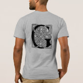 レターGヴィンテージケルト結び目模様モノグラム Tシャツ (裏面)