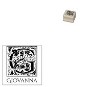 レターGヴィンテージ最初の文字パーソナライズされた ラバースタンプ (押印)