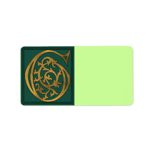 レターG住所 シール (正面)