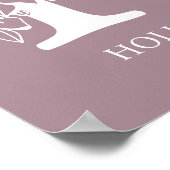 レターHフローラモノグラム名子供部屋 モダン ポスター (角)