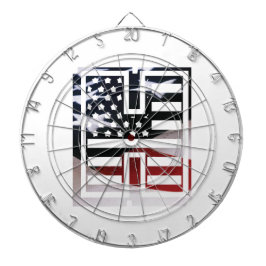 レターHモノグラムイニシャルUSA ダーツボード