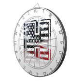 レターHモノグラムイニシャルUSA ダーツボード (正面右)