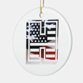 レターHモノグラムイニシャルUSA メタルオーナメント (左)