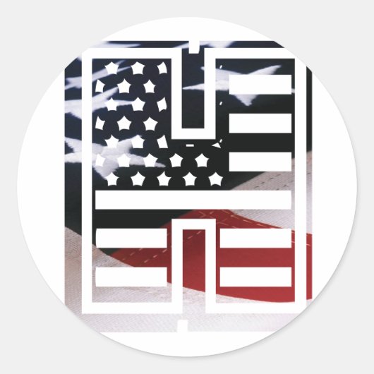 レターHモノグラムイニシャルUSA ラウンドシール (正面)