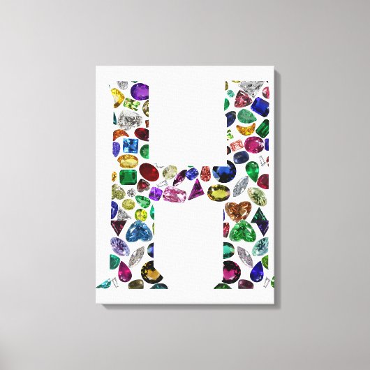 レターHモノグラム キャンバスプリント (正面)