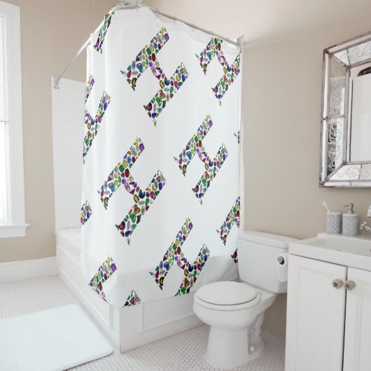 レターHモノグラム シャワーカーテン (インサイチュ)
