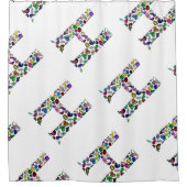 レターHモノグラム シャワーカーテン (正面)