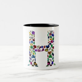 レターHモノグラム ツートーンマグカップ