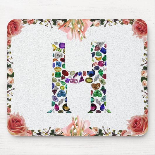 レターHモノグラム マウスパッド (正面)