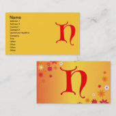 レターH名刺 名刺 (正面/裏面)