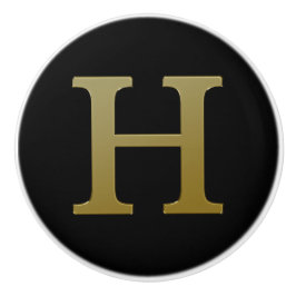 レターH金ゴールド セラミックノブ
