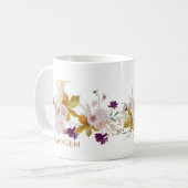 レターI -金ゴールドフローラ名姉妹同僚の友人 コーヒーマグカップ (正面左)