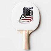 レターJモノグラムイニシャルUSA 卓球ラケット (裏面)