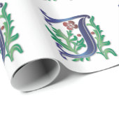 レターJモノグラム（紋章の）フラ・ダ・リ ラッピングペーパー (ロールコーナー)