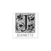 レターJヴィンテージ最初の文字パーソナライズされた ラバースタンプ (インプリント)