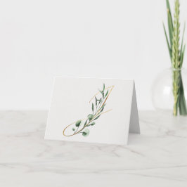 レターJ装飾モノグラムノテカード カード