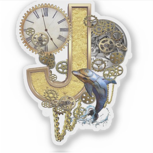 レターJ誕生日カスタマイズシール シール (正面)