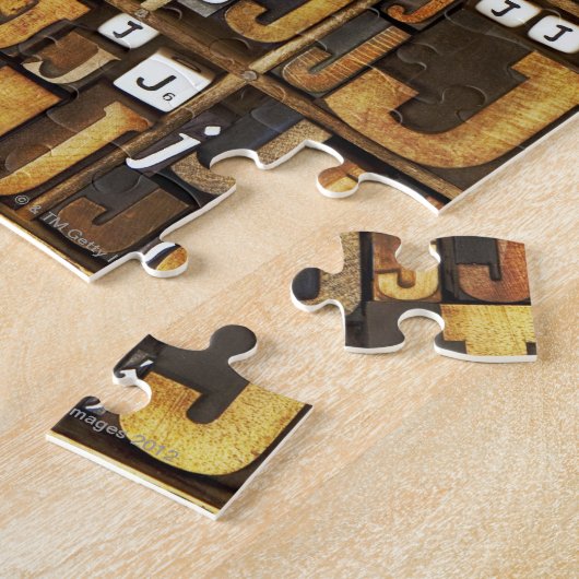 レターJ ジグソーパズル (側面)