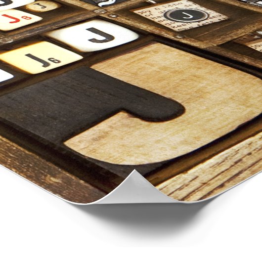 レターJ ポスター (角)