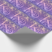 レターKカラフルヴィンテージ最初の文字のグラデーション ラッピングペーパー (角)