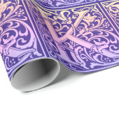 レターKカラフルヴィンテージ最初の文字のグラデーション ラッピングペーパー (ロールコーナー)