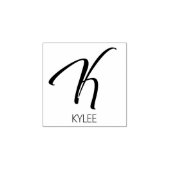 レターKモノグラムパーソナライズされたゴム印 ラバースタンプ (インプリント)