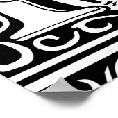 レターK中世モノグラムヴィンテージイニシャル ポスター (角)