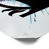 レター'K'、明るいレインボーモノグラム、キッズ名 ポスター (コーナー)