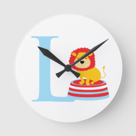 レターLイニシャル時計 ラウンド壁時計