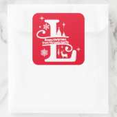 レターLモノグラムイニシャル名挨拶 スクエアシール (バッグ)