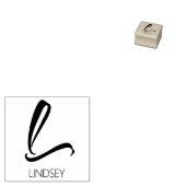 レターLモノグラムパーソナライズされたゴム印 ラバースタンプ (押印)