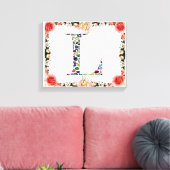 レターLモノグラム キャンバスプリント (インサイチュ (リビング))