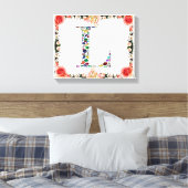 レターLモノグラム キャンバスプリント (インサイチュ (寝室))