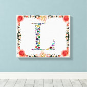 レターLモノグラム キャンバスプリント (インサイチュ (ウッドフロア))