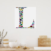 レターLモノグラム ポスター (キッチン)