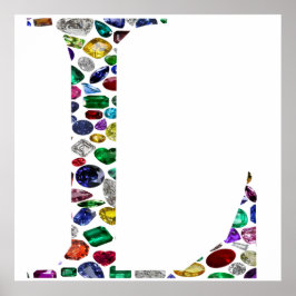 レターLモノグラム ポスター