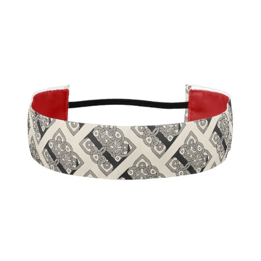 レターLヴィンテージケルト結び目模様モノグラム アスレチックヘッドバンド (正面)