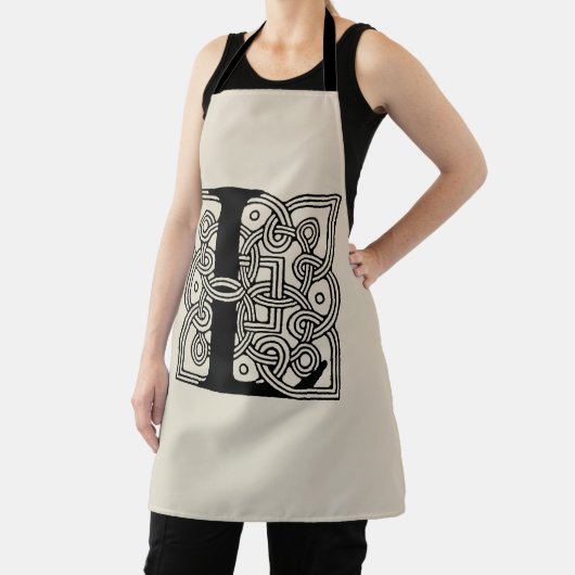 レターLヴィンテージケルト結び目模様モノグラム エプロン (インサイチュ)