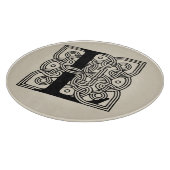 レターLヴィンテージケルト結び目模様モノグラム カッティングボード (角)