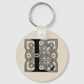 レターLヴィンテージケルト結び目模様モノグラム キーホルダー (裏面)