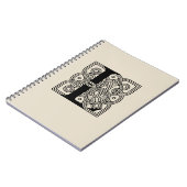 レターLヴィンテージケルト結び目模様モノグラム ノートブック (左側)