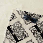 レターLヴィンテージケルト結び目模様モノグラム ビーチタオル (インサイチュ)