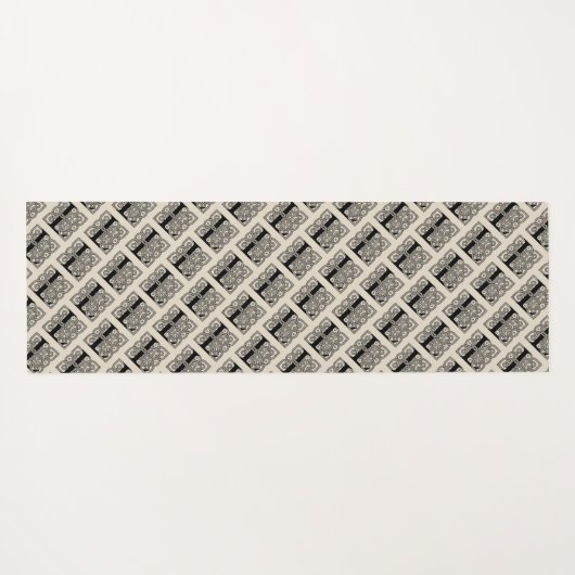 レターLヴィンテージケルト結び目模様モノグラム ヨガマット (裏面(横))